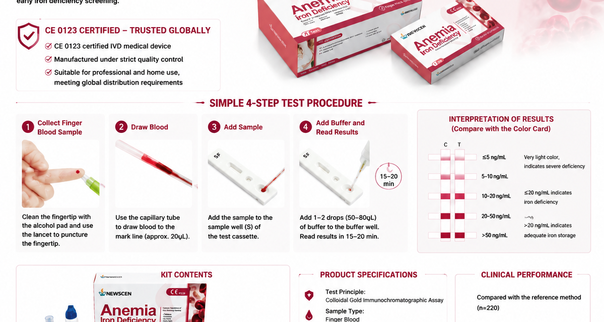 Serum Ferritin Test Kit (SF) | Rapid Iron Deficiency Screening