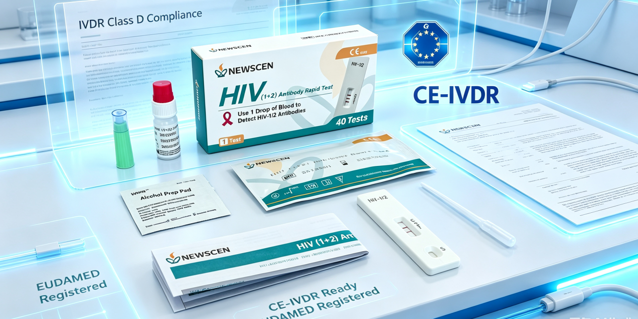 NEWSCEN HIV (1+2) Antibody Rapid Test: Fully IVDR Class D Certified One-Stop Compliance Solution for EU Market